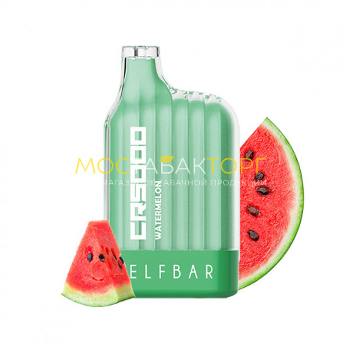 Электронная сигарета Эльф Бар CR5000 затяжек Арбуз (Elf Bar CR 5000 Watermelon)