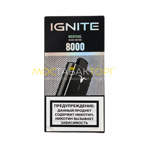 Электронная сигарета IGNITE V80 8000 затяжек Ментол